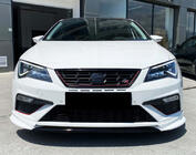 Seat Leon 2013–2020 DPT V-3 frontlip spoiler (2013-2016, hoogglans zwart) foto 2