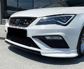 Seat Leon 2013–2020 DPT V-3 frontlip spoiler (2013-2016, hoogglans zwart) foto 1