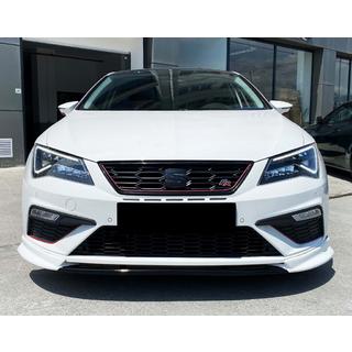 DPT V-3 frontlip spoiler (2013-2016, hoogglans zwart) Seat Leon 2013–2020 foto 2