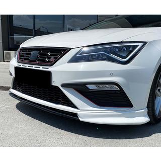 DPT V-3 frontlip spoiler (2013-2016, hoogglans zwart) Seat Leon 2013–2020 foto 1
