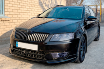 Skoda Octavia III A7 2013–2019 Voorbumper lip spoiler DPT V-1 (2013-2017, klaar om te spuiten) foto 1