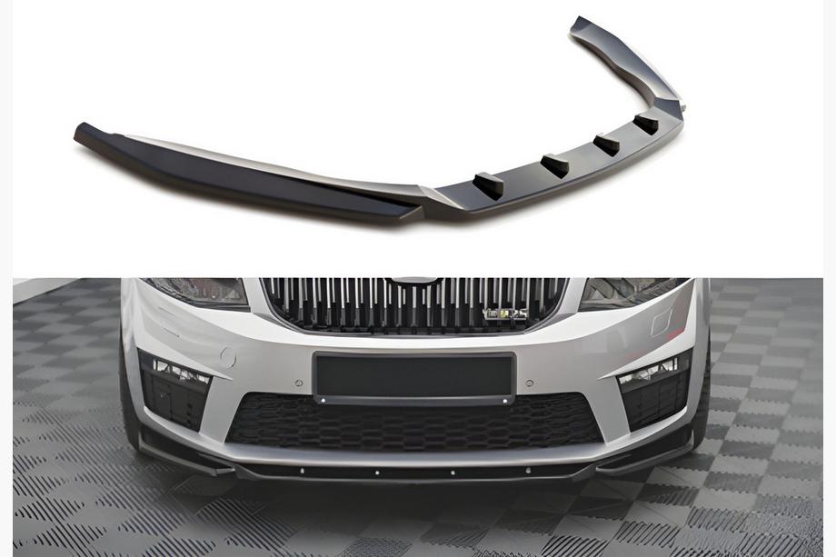 Skoda Octavia III A7 2013–2019 Voorlip DPT V-2 (voor RS, 2013-2017, hoogglans zwart) Image
