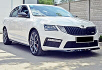 Skoda Octavia III A7 2013–2019 DPT V-3 frontlip (2013-2017 RS, hoogglans zwart) foto 2