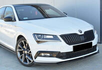 Skoda Superb 2015–2024 DPT V-2 front lip spoiler (2015-2020, hoogglans zwart) foto 6