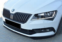 Skoda Superb 2015–2024 DPT V-2 front lip spoiler (2015-2020, hoogglans zwart) foto 2