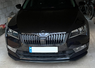 Skoda Superb 2015–2024 DPT V-2 front lip spoiler (2015-2020, hoogglans zwart) foto 12