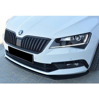 DPT V-2 front lip spoiler (2015-2020, hoogglans zwart) Skoda Superb 2015–2024 foto 2