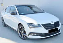 Skoda Superb 2015–2024 Voorbumper lip spoiler DPT V-4 (2015-2020, hoogglans zwart) foto 1