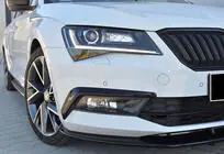 Skoda Superb 2015–2024 Voorbumper lip spoiler DPT V-4 (2015-2020, hoogglans zwart) foto 2