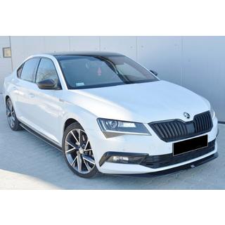 Voorbumper lip spoiler DPT V-4 (2015-2020, hoogglans zwart) Skoda Superb 2015–2024 foto 1