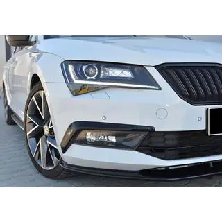 Voorbumper lip spoiler DPT V-4 (2015-2020, hoogglans zwart) foto 2