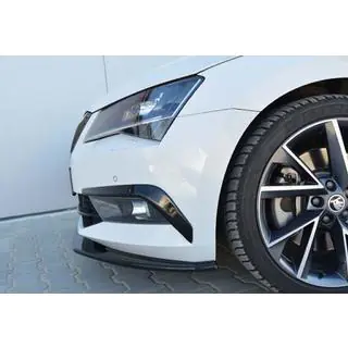Voorbumper lip spoiler DPT V-4 (2015-2020, hoogglans zwart) foto 3