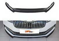 Skoda Superb 2015–2024 Voorbumper lip spoiler DPT V-4 (2021-, hoogglans zwart) foto 1