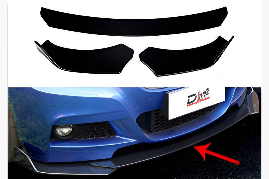 Universele front Lip splitter DPT V-4 (ABS, hoogglans zwart) Foto 1
