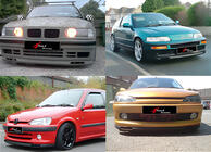 Universele front lip spoiler DPT V-7 (ABS, hoogglans zwart) foto 1