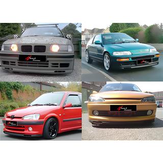 Universele front lip spoiler DPT V-7 (ABS, hoogglans zwart)