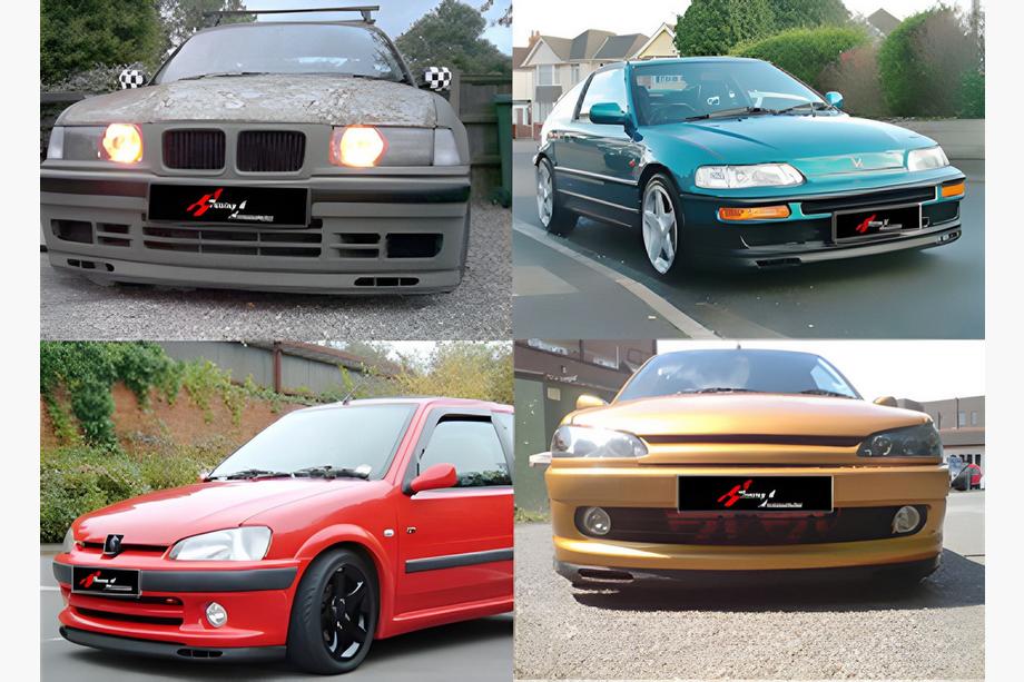 Universele front lip spoiler DPT V-7 (ABS, hoogglans zwart) Image