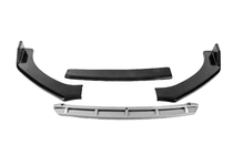 Universele frontlip spoiler DPT Black V-2 (ABS, hoogglans zwart/grijs) foto 4
