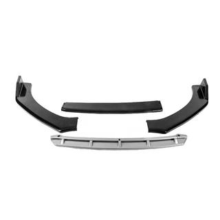 Universele frontlip spoiler DPT Black V-2 (ABS, hoogglans zwart/grijs) foto 4