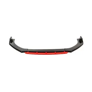 Universele voorbumper lipspoiler DPT Red V-2 (ABS, hoogglans zwart) foto 2