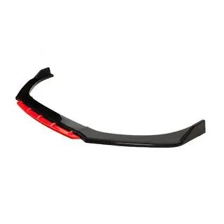 Universele voorbumper lipspoiler DPT Red V-2 (ABS, hoogglans zwart) foto 3