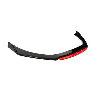 Universele voorbumper lipspoiler DPT Red V-2 (ABS, hoogglans zwart) foto 4