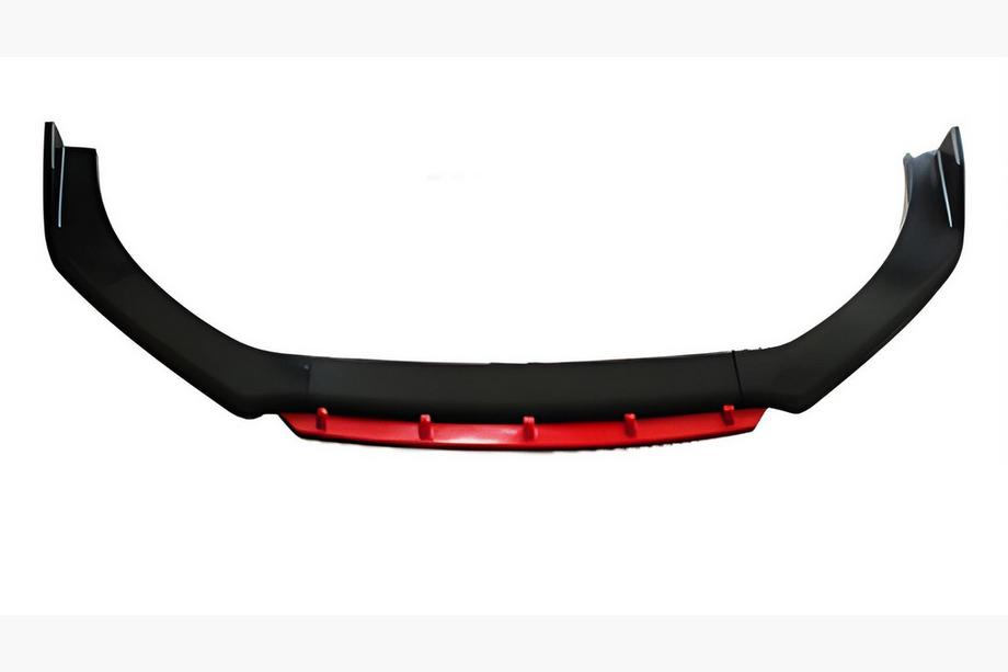 Universele voorbumper lipspoiler DPT Red V-2 (ABS, hoogglans zwart) Image