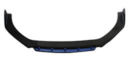 Universele voorbumper lip spoiler DPT Blue V-2 (ABS, hoogglans zwart) foto 1