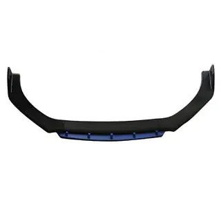 Universele voorbumper lip spoiler DPT Blue V-2 (ABS, hoogglans zwart)