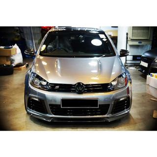 Voorbumper lip spoiler DPT V-1 (hoogglans zwart) foto 1