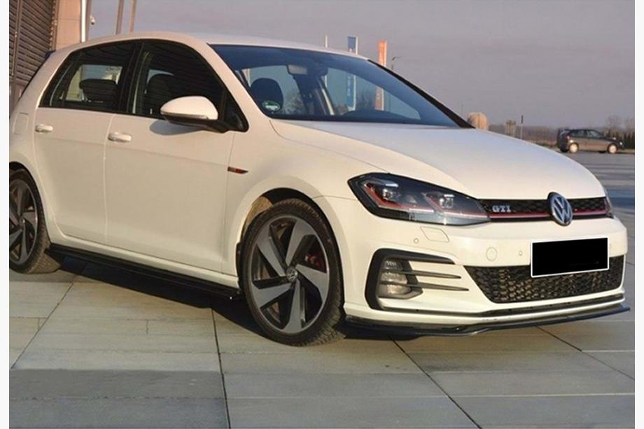 Volkswagen Golf 7/E-Golf 2012–2020 Voorbumper lip spoiler DPT V-2 (voor GTI, 2017-2019, hoogglans zwart) Foto 2