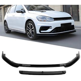 DPT V-5 frontlip (voor R / R-Line HB, 2017-2019, hoogglans zwart) Volkswagen Golf 7/E-Golf 2012–2020