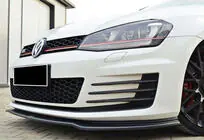 Volkswagen Golf 7/E-Golf 2012–2020 Front lip spoiler DPT V-2 (voor GTI, 2012-2017, hoogglans zwart) foto 1