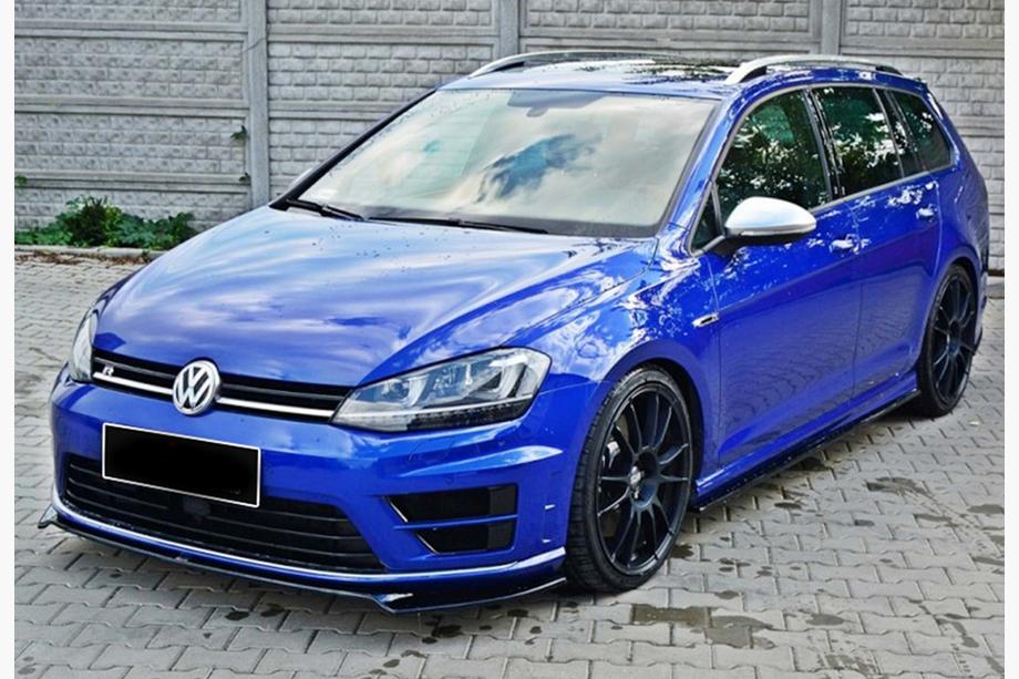 Volkswagen Golf 7/E-Golf 2012–2020 DPT V-2 voorbumper lip spoiler (voor R / R-Line HB, 2012-2017, hoogglans zwart) Foto 1