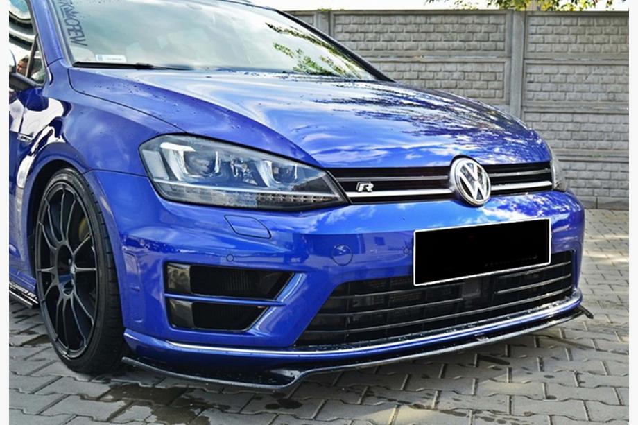 Volkswagen Golf 7/E-Golf 2012–2020 DPT V-2 voorbumper lip spoiler (voor R / R-Line HB, 2012-2017, hoogglans zwart) Foto 2
