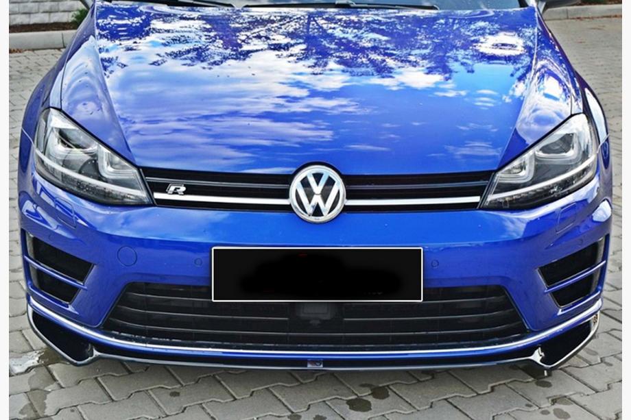 Volkswagen Golf 7/E-Golf 2012–2020 DPT V-2 voorbumper lip spoiler (voor R / R-Line HB, 2012-2017, hoogglans zwart) Foto 3