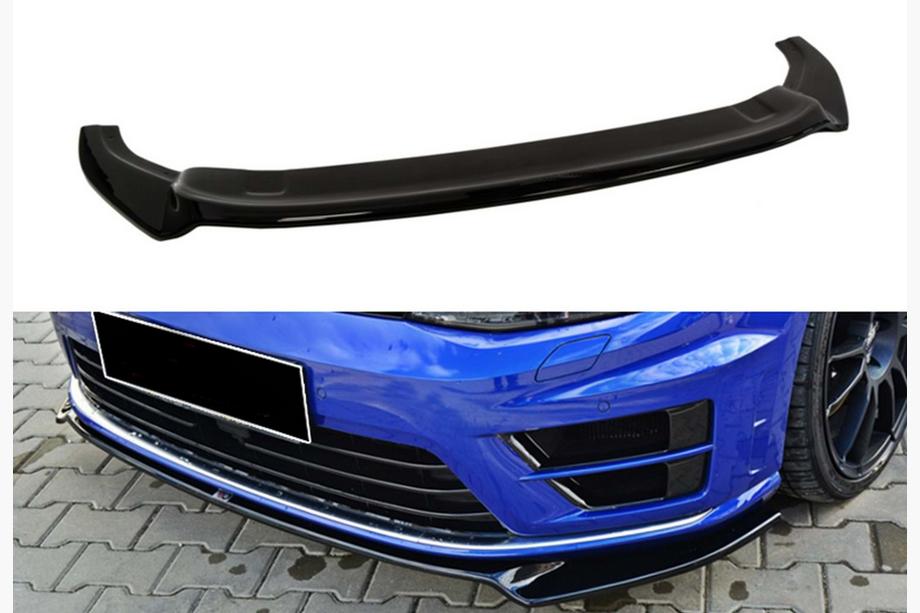 Volkswagen Golf 7/E-Golf 2012–2020 DPT V-2 voorbumper lip spoiler (voor R / R-Line HB, 2012-2017, hoogglans zwart) Foto 4