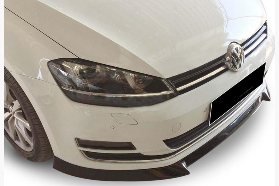 Volkswagen Golf 7/E-Golf 2012–2020 Front lip spoiler DPT V-4 (voor originele bumper, 2012-2017, hoogglans zwart) Image