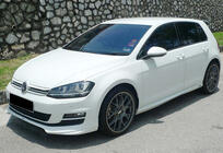 Volkswagen Golf 7/E-Golf 2012–2020 Voorlip spoiler DPT V-5 (voor OEM-bumper, 2012-2017, hoogglans zwart) foto 2