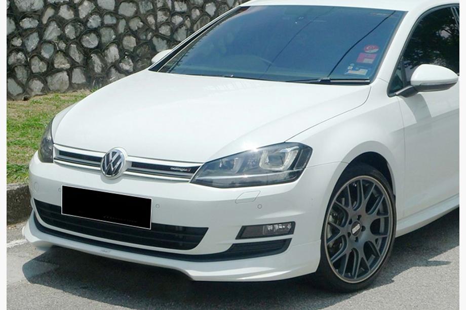 Volkswagen Golf 7/E-Golf 2012–2020 Voorlip spoiler DPT V-5 (voor OEM-bumper, 2012-2017, hoogglans zwart) Image