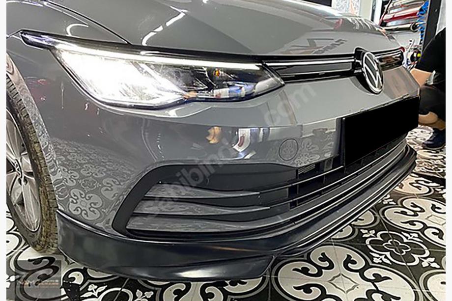 Volkswagen Golf 8 2019– Voorbumper lip spoiler DPT V-1 (hoogglans zwart) Image