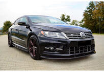 Volkswagen Passat СС 2008–2017 Voorbumper lipspoiler DPT (voor R-Line, 2008-2011, hoogglans zwart) foto 2