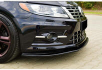 Volkswagen Passat СС 2008–2017 Voorbumper lipspoiler DPT (voor R-Line, 2008-2011, hoogglans zwart) foto 1