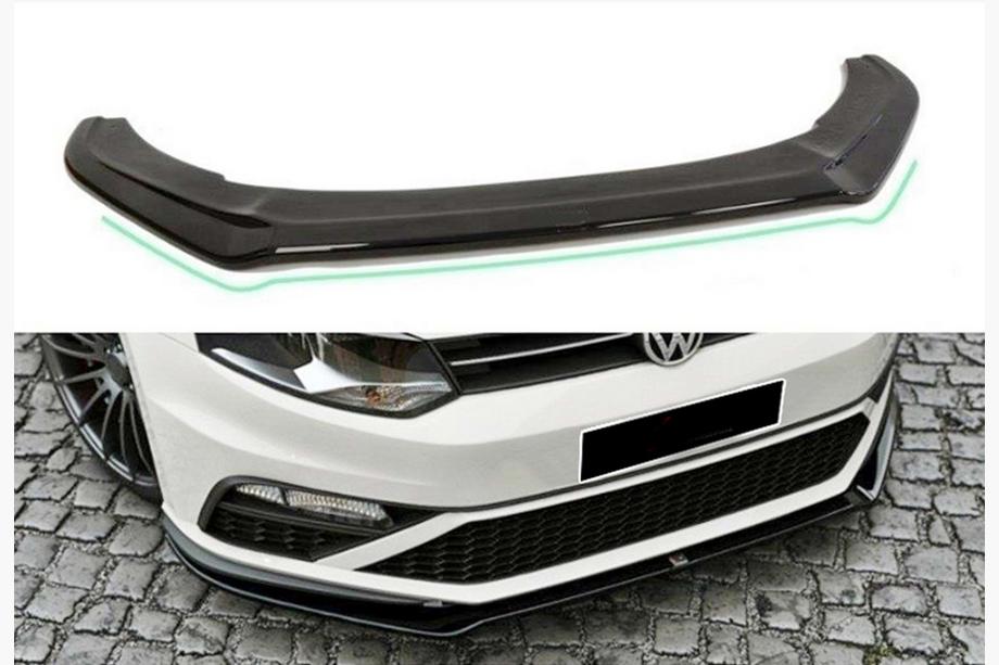 Volkswagen Polo 2010–2017 DPT frontlip (voor GTI, 2014-2017, hoogglans zwart) Image