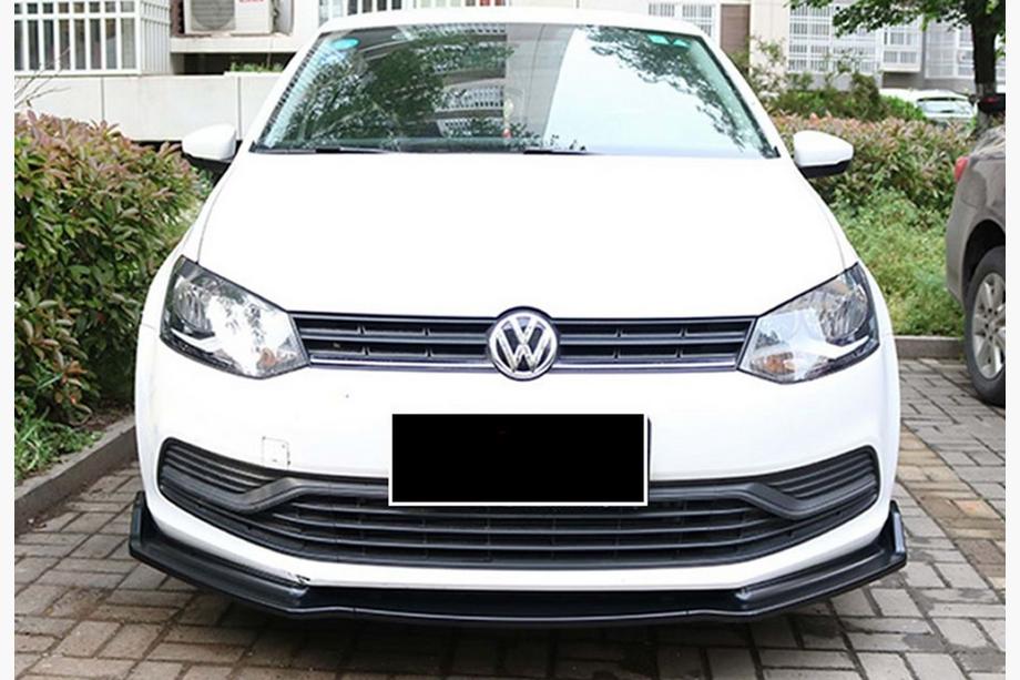 Volkswagen Polo 2010–2017 Front lip spoiler DPT V-2 (hoogglans zwart) Foto 3
