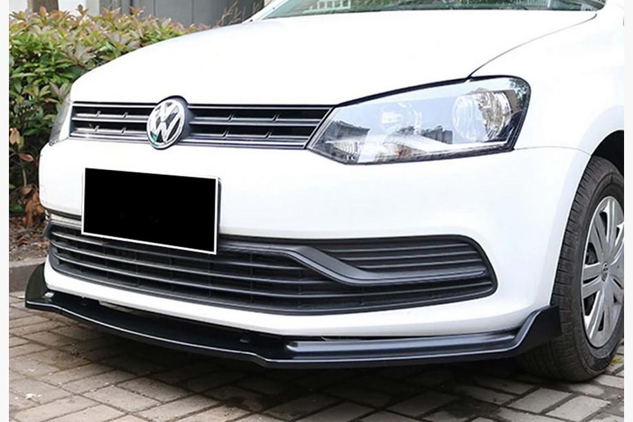 Volkswagen Polo 2010–2017 Front lip spoiler DPT V-2 (hoogglans zwart) Foto 4