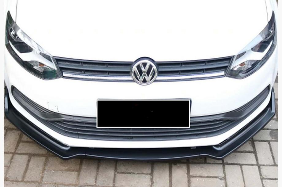 Volkswagen Polo 2010–2017 Front lip spoiler DPT V-2 (hoogglans zwart) Foto 5