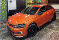 Volkswagen Polo 2017– Voorbumper lip spoiler DPT V-1 (hoogglans zwart) foto 1