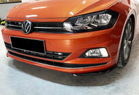 Volkswagen Polo 2017– Front lip spoiler DPT V-2 (hoogglans zwart) foto 1