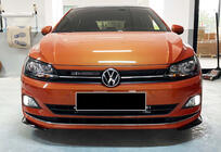 Volkswagen Polo 2017– Front lip spoiler DPT V-2 (hoogglans zwart) foto 2
